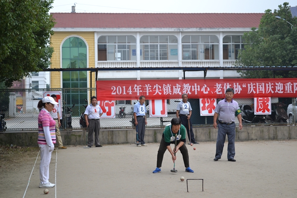 东丽锡山羊尖镇举办"庆别墅迎重阳"国庆邀请赛无锡北岸湖门球图片
